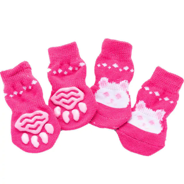 4-Piece Set Knitted Pet Socks